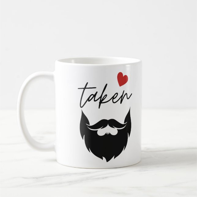 Taken Beard Funny Valentine's Day Kaffeetasse (Links)