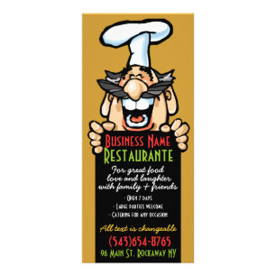 Takeout Menüschablone 4x9.Italian.Chef.Pizza 2 Werbekarte