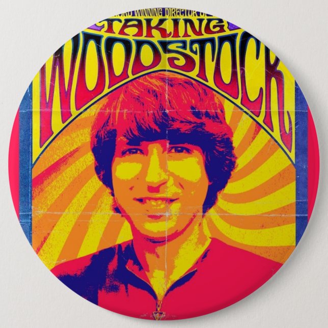 TakingWoodstockPoster Button (Vorderseite)