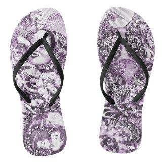 Tako emaki300purple @miyairi flip flops
