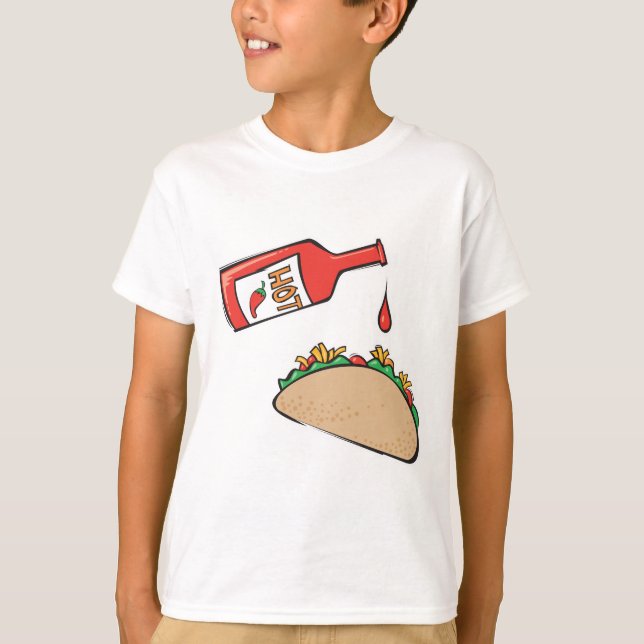 Tako mit heißer Sauce T-Shirt (Vorderseite)