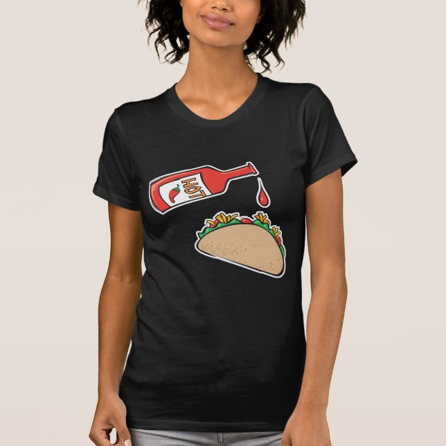 Tako mit heißer Sauce T-Shirt (Vorderseite)
