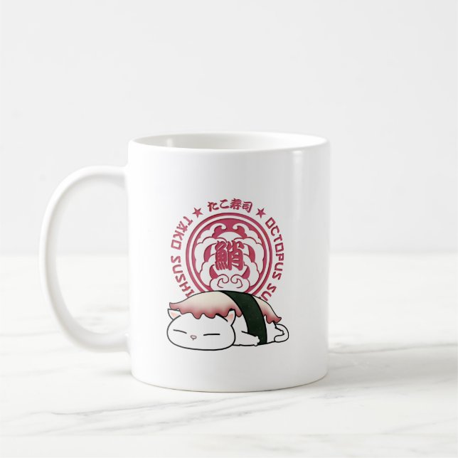 Tako Octopus Sushi Cat Kaffeetasse (Links)
