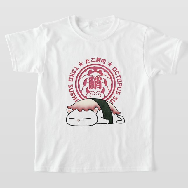 Tako Octopus Sushi Cat T-Shirt (Ablage )
