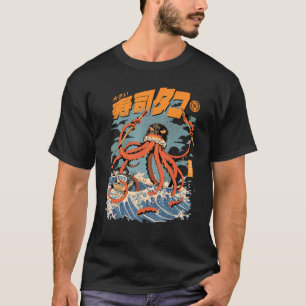 Tako Sushi Attack Octopus Kaiju SeaFood Tintenfisc T-Shirt