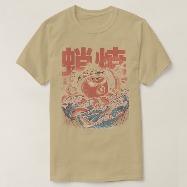 Takoyaki Attack Black Version T-Shirt (Design vorne)