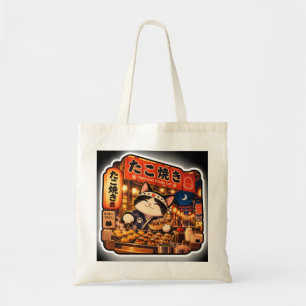 Takoyaki Stand Katze Tragetasche   Japanisches Fes