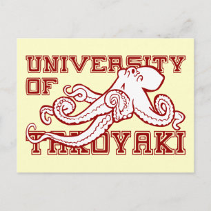 Takoyaki Universität Japanischer Oktopus lustig Postkarte