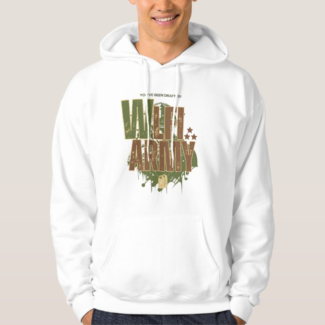 Taktische Camouflage der WLFI-Armee für Crypto Hus Hoodie (Vorderseite)