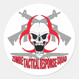 taktische Gruppe 2 des Zombies Warte Runder Aufkleber