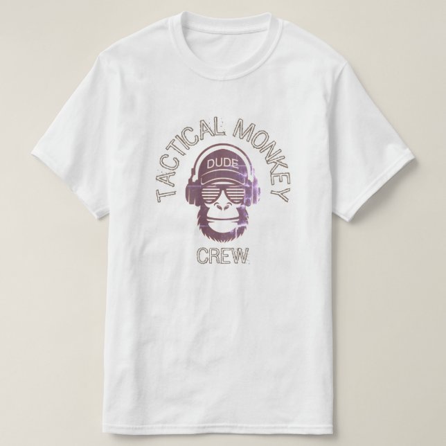 TAKTISCHE MONKEY-CREW T-Shirt (Design vorne)