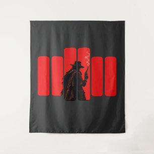 Taktischer Cowboy-Gunslinger Wild West Western Wandteppich