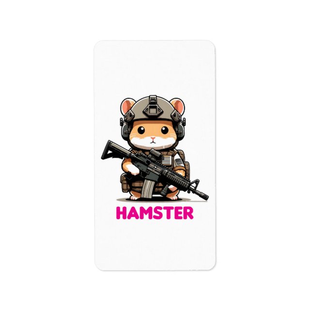 Taktischer Hamster Adressaufkleber (Vorne)
