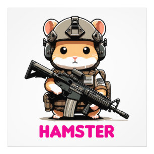 Taktischer Hamster Fotodruck