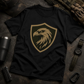 Taktisches Adler Schild Emblem T-Shirt