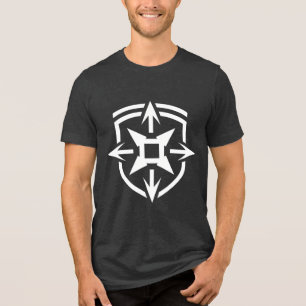 Taktisches Gamer-Totenkopf-Emblem T-Shirt Tri-Blend Shirt