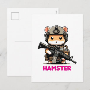 Taktisches Hamster Feiertagspostkarte