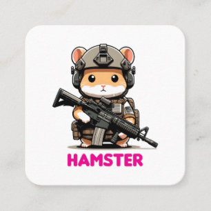 Taktisches Hamster Quadratische Visitenkarte