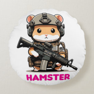Taktisches Hamster Rundes Kissen