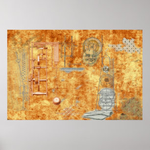 Taktmesser-Geschichte, Zeit und Tempo Poster