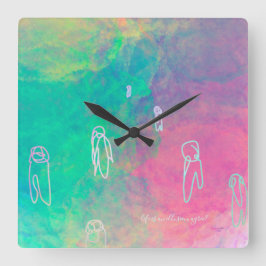 TAKUROMAN「Illusion」 Quadratische Wanduhr