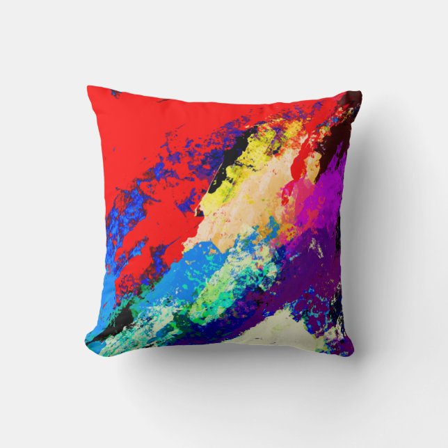 TAKUROMAN「Storm」Red Kissen (Vorderseite)