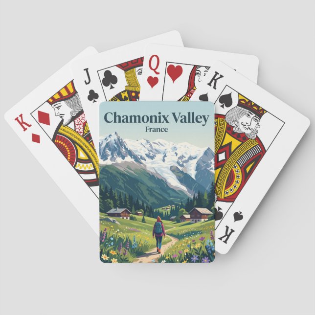 Tal Chamonix Frankreich Spielkarten (Rückseite)