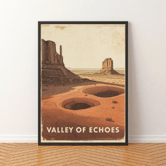 Tal der Echos - Erkundung der Vintage-Wüste Poster