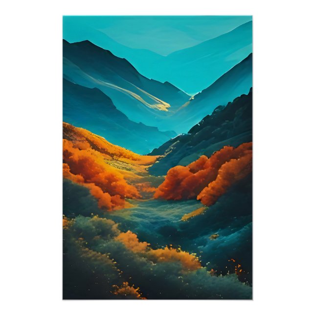 Tal der lebendigen Farben Poster (Vorderseite)