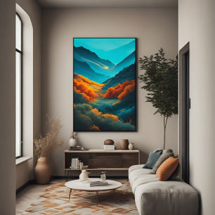 Tal der lebendigen Farben Poster