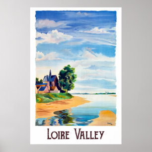 Tal der Loire, Frankreich Poster