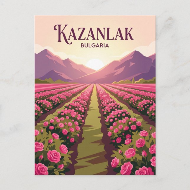 Tal der Rosen Bulgarien Postkarte (Vorderseite)