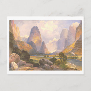 Tal der sprudelnden Gewässer Vintage Prang Lithogr Postkarte