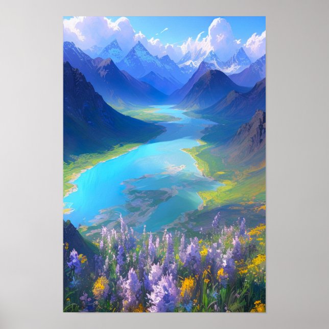 Tal des Azurblasees Poster (Vorne)