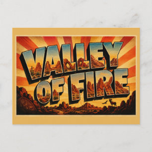 Tal des Feuers Nevada Rotsandstein Wüstenkunst Postkarte