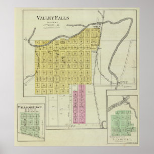 Tal-Fälle, Williamstown und Lowell, Kansas Poster