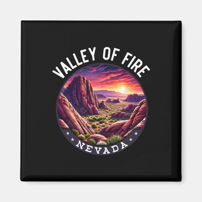 Tal Feuerwandern Souvenir Magnet (Vorne)