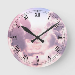 Tal in der Wolkenuhr Runde Wanduhr