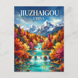 Tal Jiuzhaigou China Postkarte