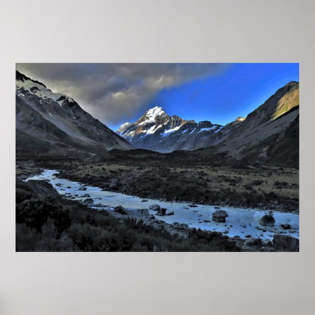 Tal nach Aoraki Poster (Vorne)