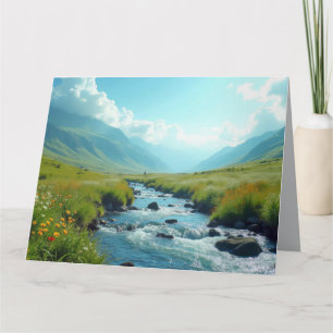 Tal Natur Außenwelt Landschaft Friedliche Kunst Karte