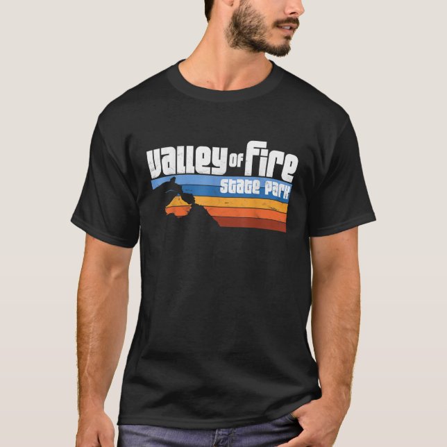 Tal Staat Park Nevada Retro Wüstenpisten T-Shirt (Vorderseite)