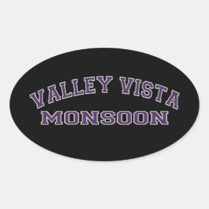 Tal-Vista-Monsun Ovaler Aufkleber