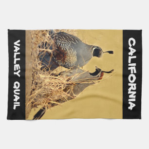 Tal-Wachteln (Kalifornien) Geschirrtuch