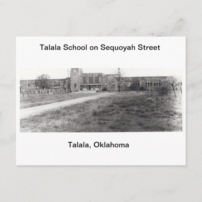 Talala School on Sequoyah Street Postcard Postkarte (Vorderseite)