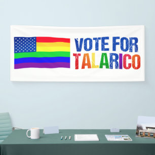 Talarico Regenbogen-Amerikanische-Flagge-Wahl Banner