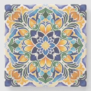 Talavera Azulejo blaue Fliese Geschenke vintage me Steinuntersetzer