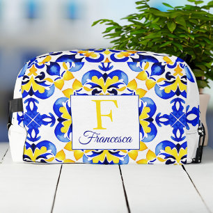Talavera Azulejo blaue Fliesen Brautjungfer Gesche Waschbeutel