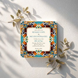 Talavera azulejo Fliesen Vintag mexikanische Hochz Einladung
