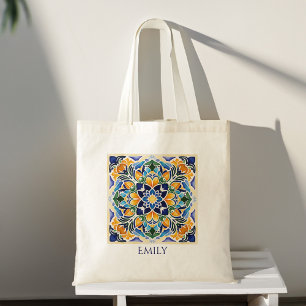 Talavera-Azulejo vintage Mexiko personalisierter N Tragetasche